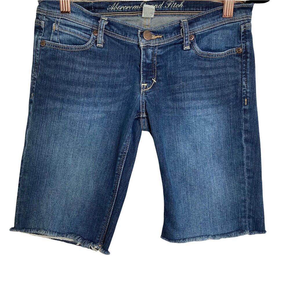 Abercrombie & Fitch shorts Bermuda Cutoffs Womens 0 Dark Wash Stretch